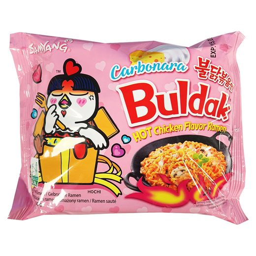 Samyang Buldak Carbonara Hot Chicken Flavor Ramen (Halal) — 130g x 5 Pcs x 8 Packs
