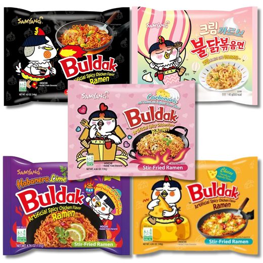 Samyang Buldak Chinese Sauce Mixed Noodles — 140g x 5 Pcs x 8 Packs