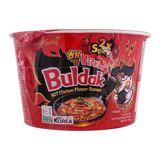Samyang Buldak Dried Chicken Spicy Noodles Bowl (Halal) — 105g x 16 Bowls