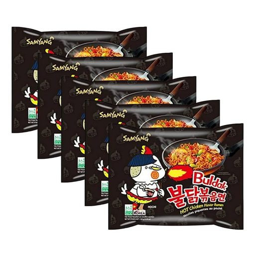 Samyang Buldak Dried Spicy Chicken — 140g x 5 Pcs x 8 Packs