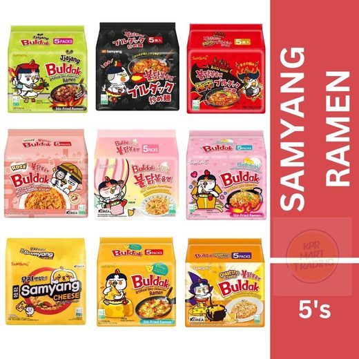 Samyang Buldak Ramen Noodles (Halal) — 120g x 5 Pcs x 8 Packs