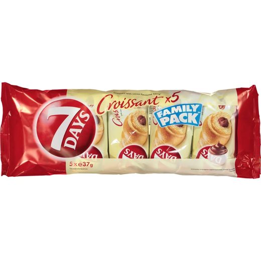 7Days Cocoa Croissant 5x37 g — 12x185g
