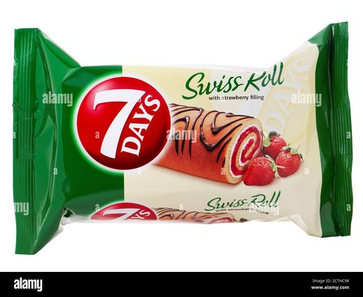 7Days Swiss Rolls Strawberry 200 g — 10x200g