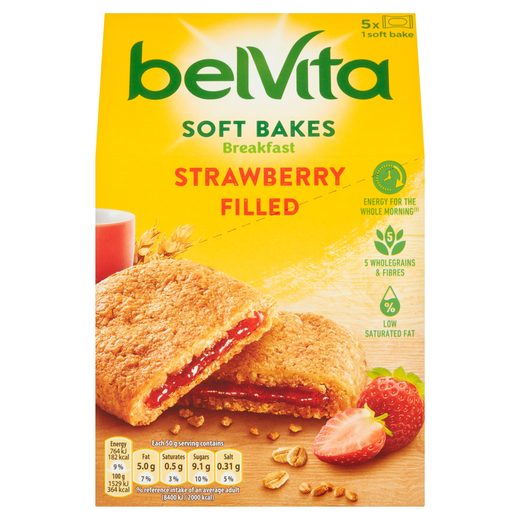 Belvita Soft Filled Strawberry 250 g — Carton 10CA