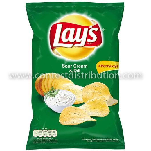 Lay's Sour Cream & Dill — 170 g (14 pcs/carton)