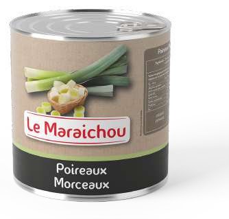 Le Maraichou Légumes — Poireaux en morceaux avec ou sans sel — 4/4, 3/1