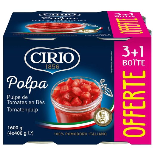 Le Maraichou Tomates — Tomate pulpe au jus en dés — 4/4, 3/1, 5/1