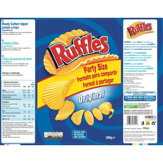Ruffles Strip Salt — 32 g (8EA/BLT, 18B/CV) (144 pcs/carton)