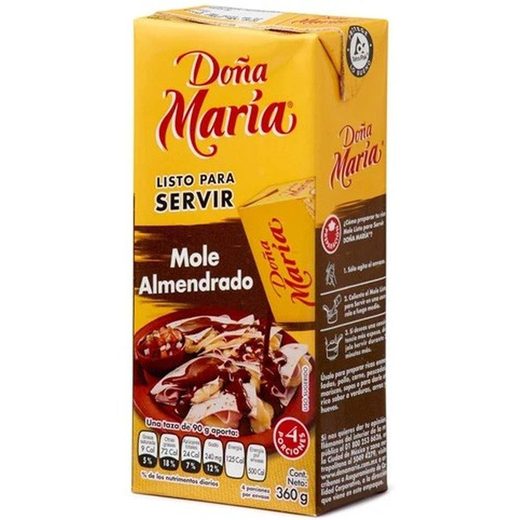 Dona Maria Mole — liquide — Almendrado Listo Tetra — 21 x 360g