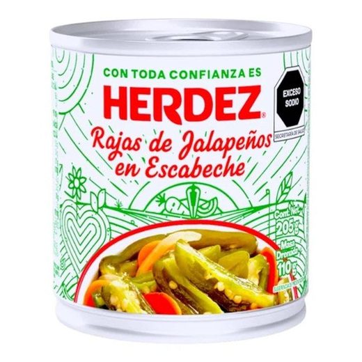 Herdez Chiles — Jalapeno Rajas — 24 x 205g