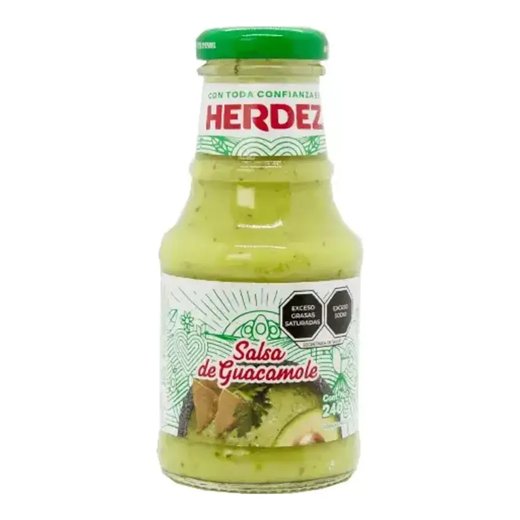 Herdez Salsas — Salsa Guacamole Cremosa Glass (EU) — 6 x 240g