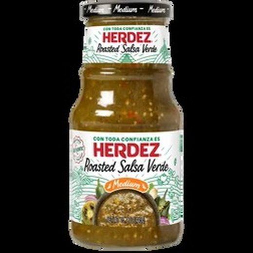 Herdez Salsas — Salsa Verde Roasted Glass — 12 x 445g