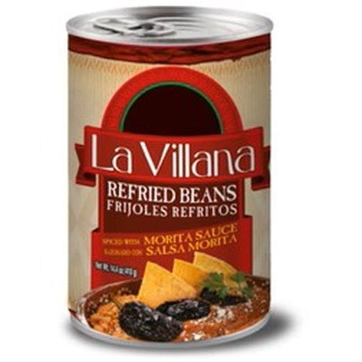 La Villana Haricots (frijoles) — Refried Beans With Morita Sauce — 24 x 410g