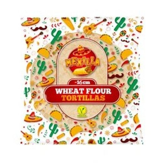 Mexilla Tortillas — Wheat Flour Tortillas 25 Cm — 5 x 18 x 60g