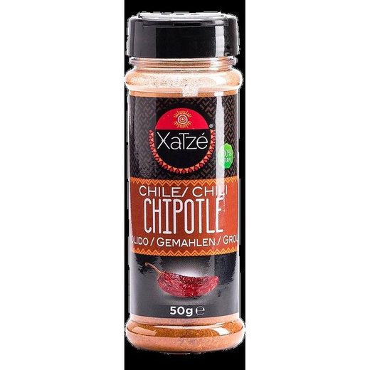 Xatze Poudres de piment — Chile Chipotle Molido — 12 x 50g